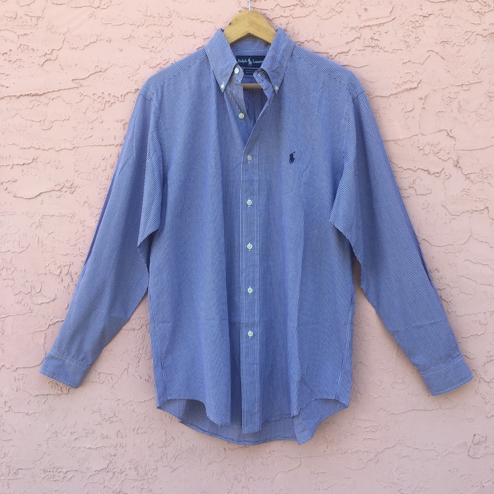 Ralph Lauren Purple Gingham Button Down Shirt